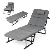 Load image into Gallery viewer, Tangkula 3 in 1 Convertible Lounge Chair Outdoor with Cushion