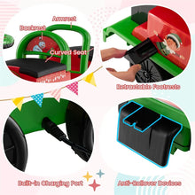 Load image into Gallery viewer, 6V 2-Seater Ride On Train with Detachable Carriage, Under-Seat Storage, Whistle &amp; Flashing LED Lights, Trackless Electric Ride On Toy for Kids