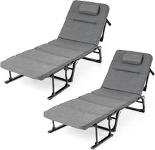 Load image into Gallery viewer, Tangkula 3 in 1 Convertible Lounge Chair Outdoor with Cushion